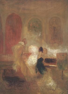 Joseph Mallord William Turner Music party in Petworth (mk31) Spain oil painting art